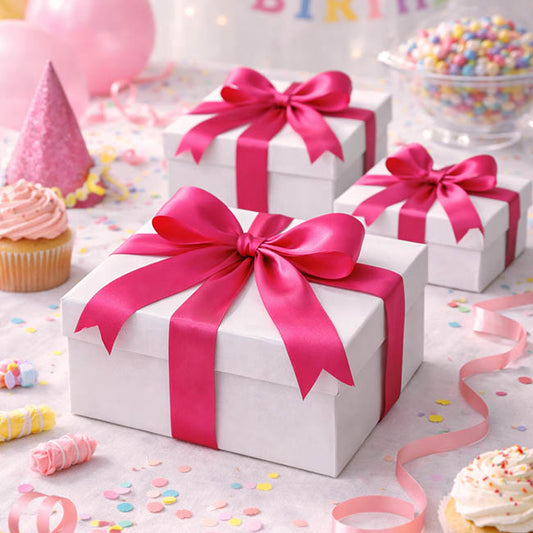 Jumbo Bulk Ribbon Single Face Satin Hot Pink (25mmx100yd)