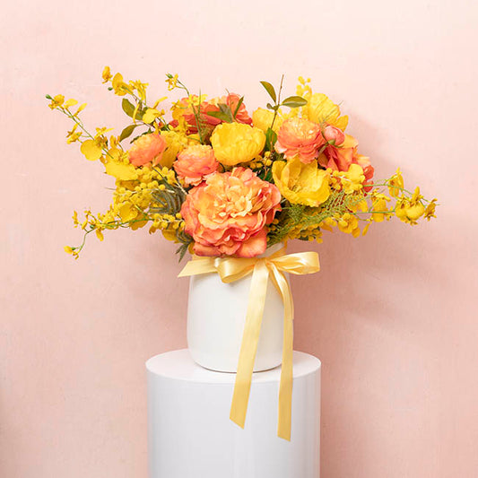 Jumbo Bulk Ribbon Single Face Satin Yellow (25mmx100m)