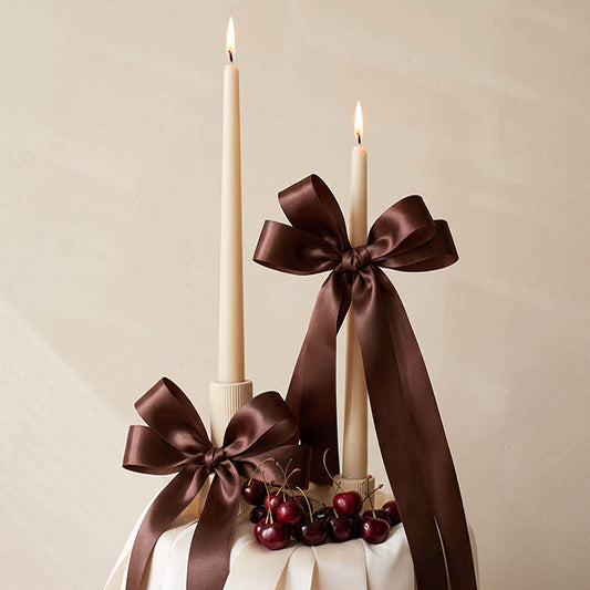 Bulk Ribbon Single Face Satin Chocolate (25mmx50yd)