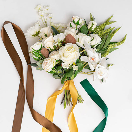 Bulk Ribbon Single Face Satin Gold (38mmx50m)