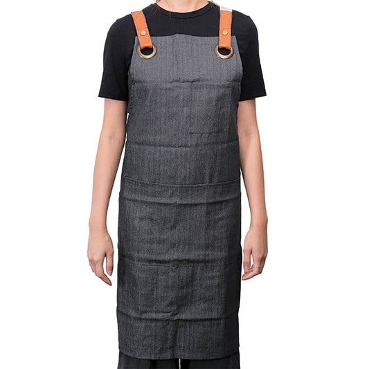 Koch & Co Stylish Denim Apron Pockets Charcoal (81x87cm)