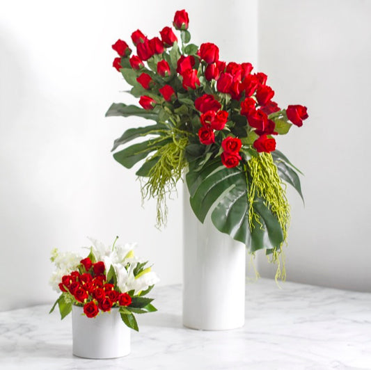 Ceramic Bondi Cylinder Vase 13Dx28cmH White