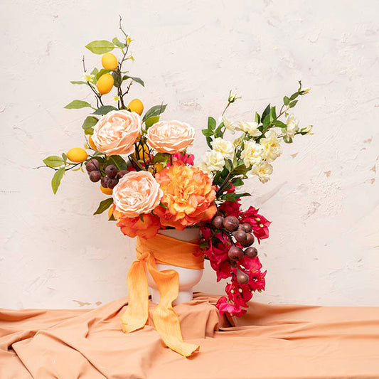 Ribbon Rustic Linen Wire Edge Yellow Ochre (60mmx20m)