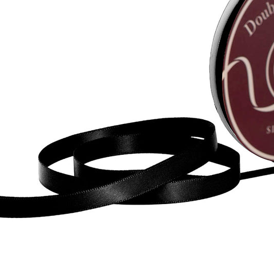 Ribbon Satin Deluxe Double Faced Black (10mmx30m)