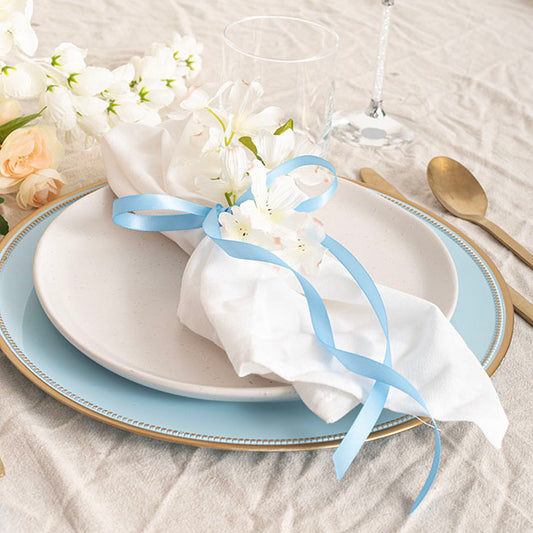 Ribbon Satin Deluxe Double Faced Sky Blue (10mmx25m)