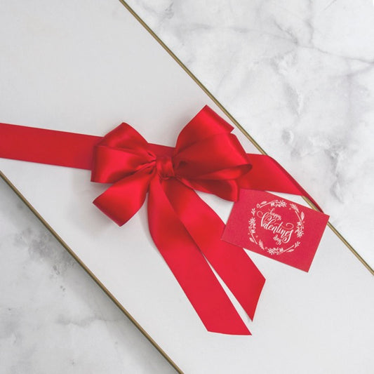 Ribbon Satin Deluxe Double Faced Red (10mmx25m)