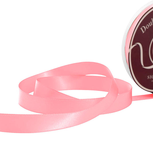 Ribbon Satin Deluxe Double Faced Mid Pink (15mmx30m)