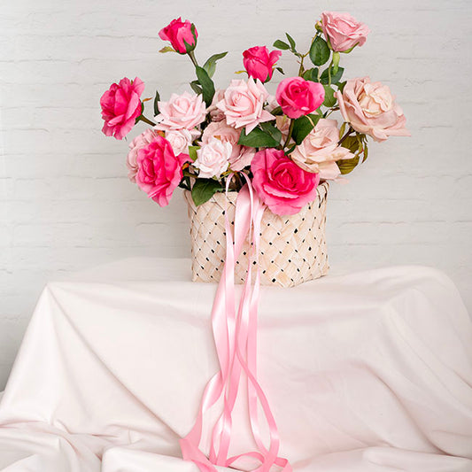 Ribbon Satin Deluxe Double Faced Mid Pink (15mmx25m)