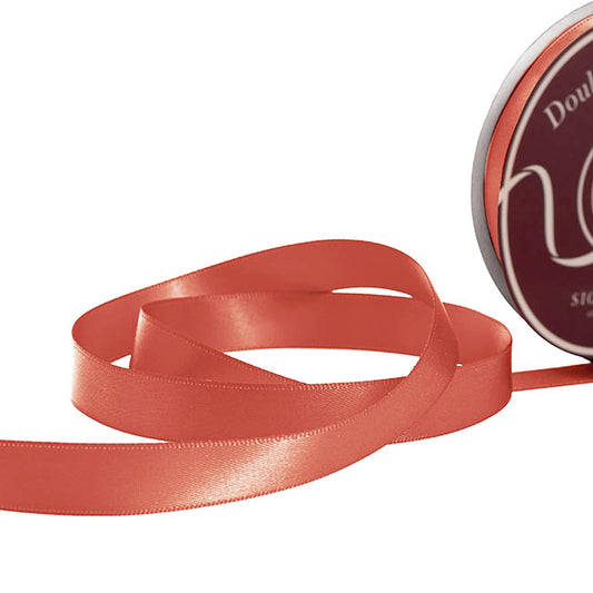 Ribbon Satin Deluxe Double Faced Burnt Ochre (15mmx30m)