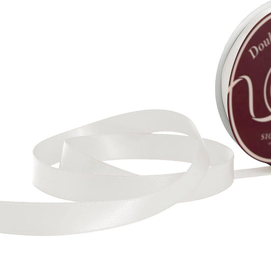 Ribbon Satin Deluxe Double Faced White