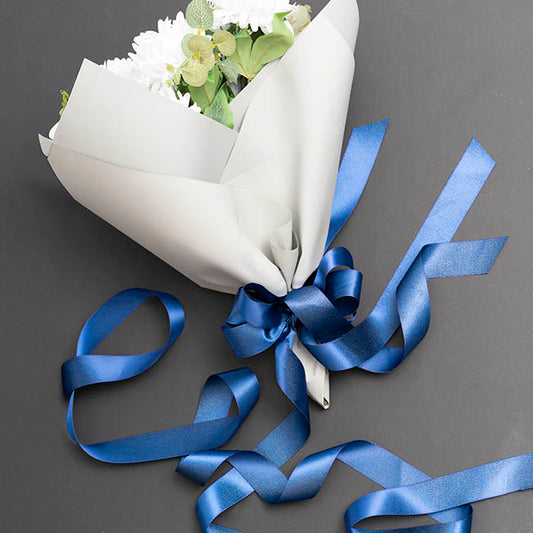 Ribbon Double Face Satin Shimmer Navy Blue (38mmx20m)