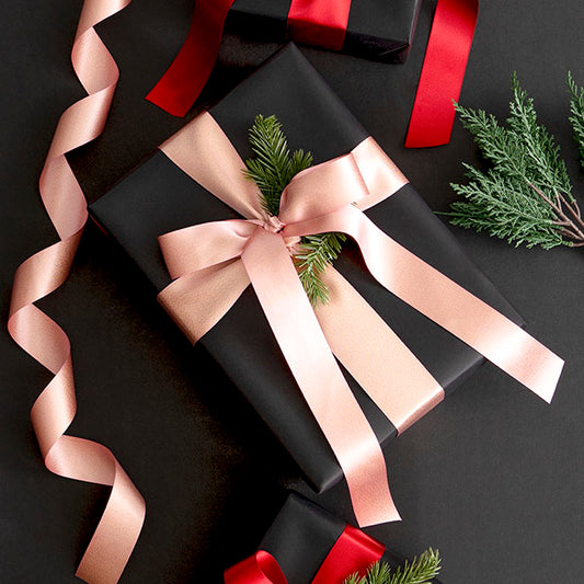 Ribbon Double Face Satin Shimmer Rose Gold (50mmx20m)