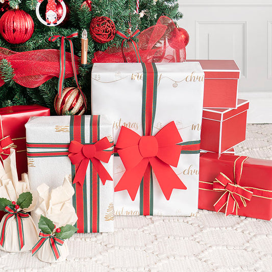 Ribbon Grosgrain Traditional Red Green Gold (38mmx20m)