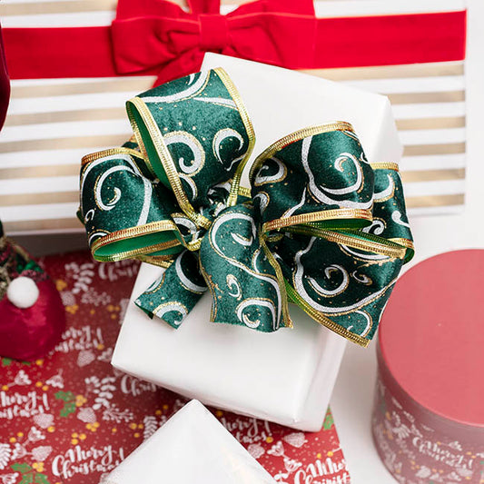 Ribbon Velvet Swirl Sonic Edge Green Gold (60mmx20m)