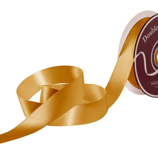 Ribbon Satin Deluxe Double Faced Light Gold (25mmx30m)