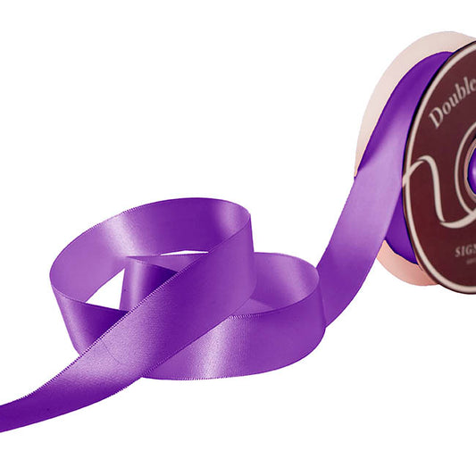 Ribbon Satin Deluxe Double Faced Purple (25mmx30m)