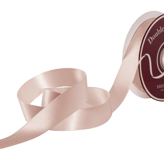 Ribbon Satin Deluxe Double Faced Rose Gold (25mmx30m)