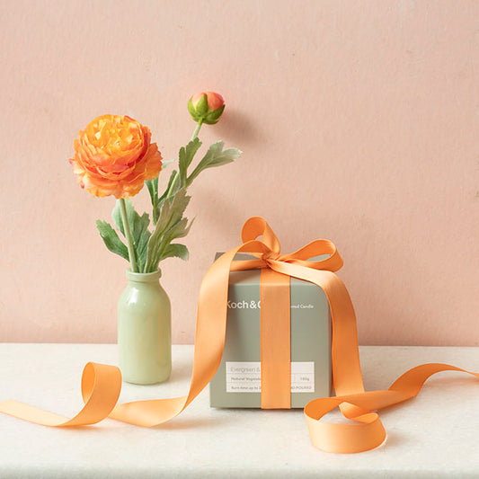 Cotton Ribbon Recycled rPET Material Peachy Keen (25mmx25m)