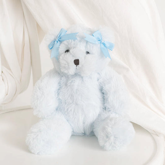 Pre-Made Ribbon Bow Grosgrain Baby Blue Pack 24 (15mmx5cm)