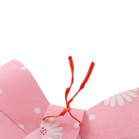 Pre-Made Bow Fabric Top Daisy Delight Pink Pack 2 (14x19cm)