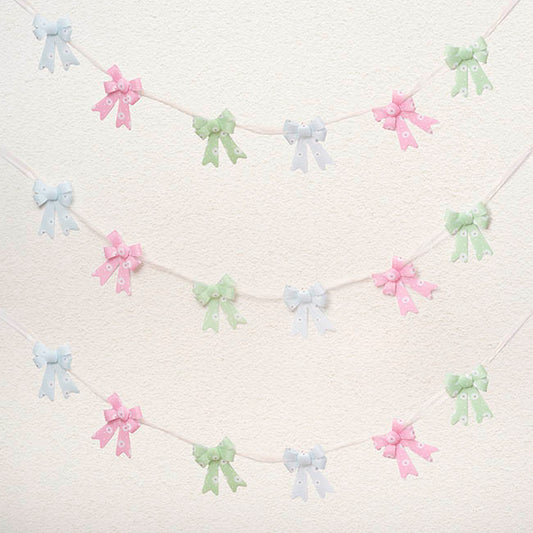 Pre-Made Bow Fabric Top Daisy Delight Green Pack 2 (14x19cm)