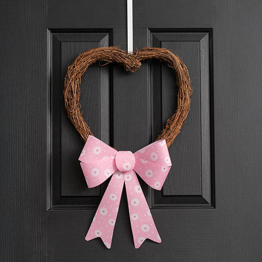 Pre-Made Bow Fabric Top Daisy Delight Pink (28*37cm)