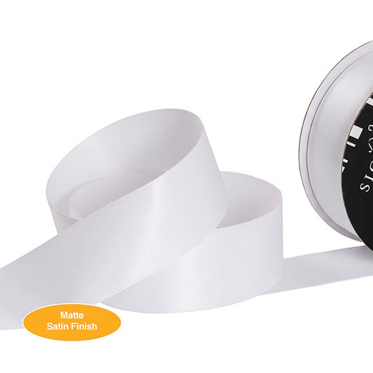 Ribbon Soft Touch Luxury Matte Satin White (38mmx30m)