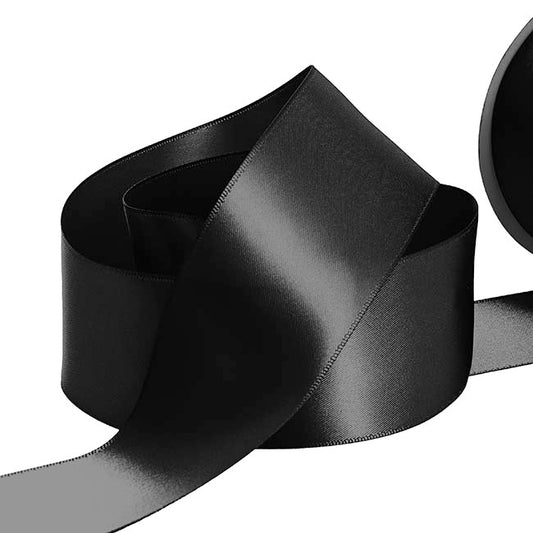 Ribbon Satin Deluxe Double Faced Black (50mmx30m)