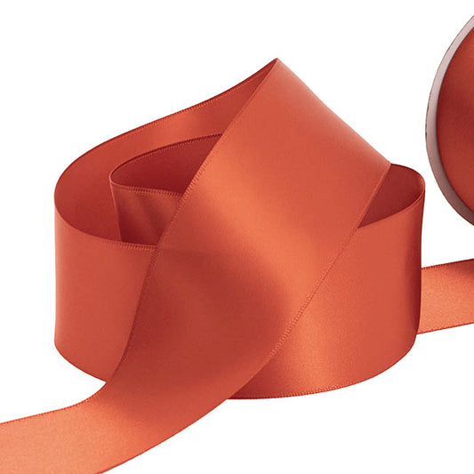 Ribbon Satin Deluxe Double Faced Burnt Ochre (50mmx30m)