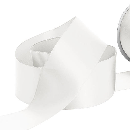 Ribbon Satin Deluxe Double Faced White (50mmx30m)