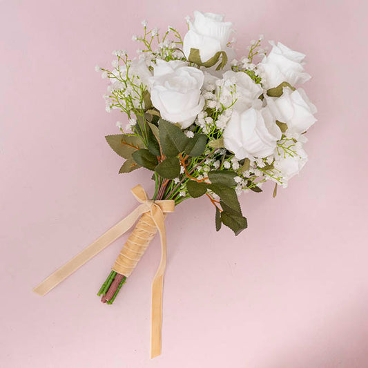 Ribbon Premium Plush Velvet Woven Edge Natural (25mmx20m)