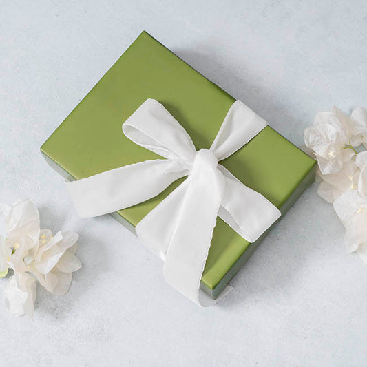 Ribbon Premium Plush Velvet Woven Edge White (38mmx20m)