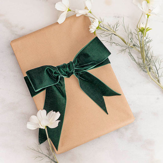 Ribbon Premium Plush Velvet Woven Forest Green (50mmx20m)