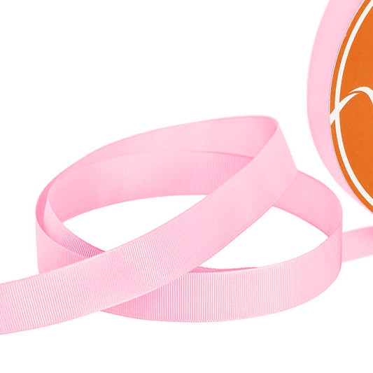 Jumbo Bulk Ribbon Grosgrain Plain Baby Pink (25mmx100yd)