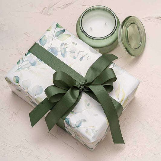 Jumbo Bulk Ribbon Grosgrain Plain Fern Green (25mmx100m)