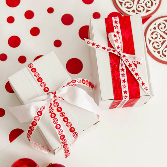 Bulk Grosgrain Ribbon Plain White (25mmx50m)