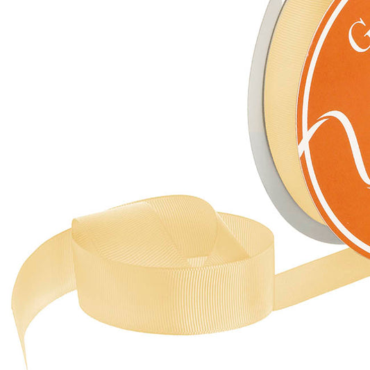 Ribbon Plain Grosgrain Butter Neutral (25mmx30m)