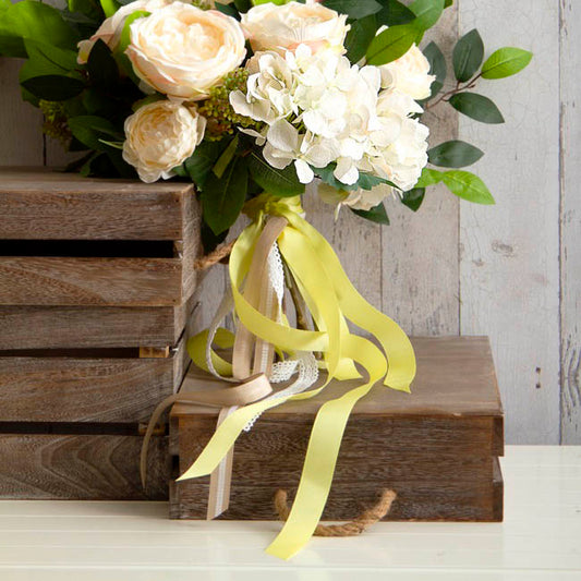 Ribbon Plain Grosgrain Lemon (25mmx20m)