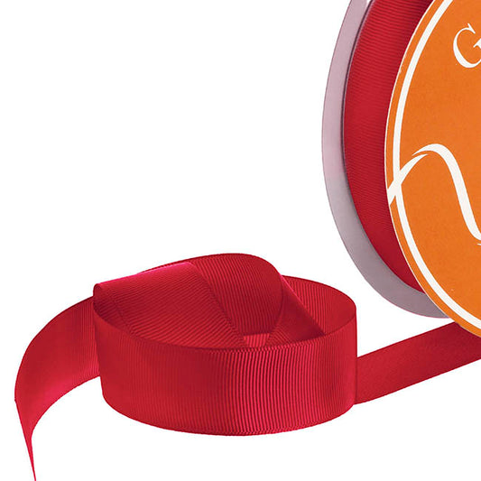 Ribbon Plain Grosgrain Rouge Red (25mmx30m)