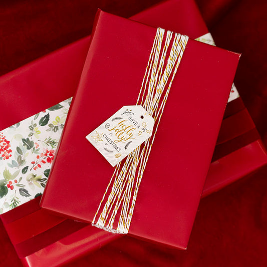 Cotton Twine 2mm X 100m Metallic White Gold