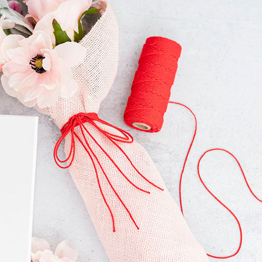 Cotton Twine 12ply 1.2mm X 100m Red