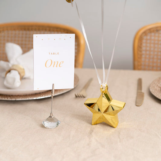 Balloon Weight Star (9.5cmHx9.5cmL) Metallic Gold 140g