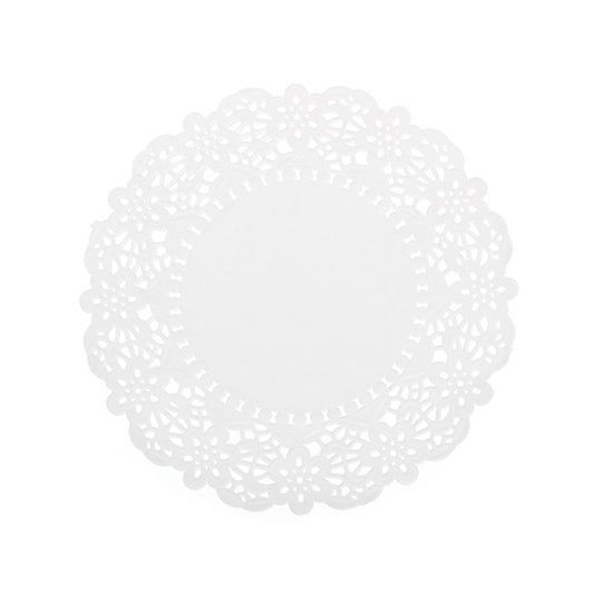 Paper Doily Round 24 Pack White (166mmD)