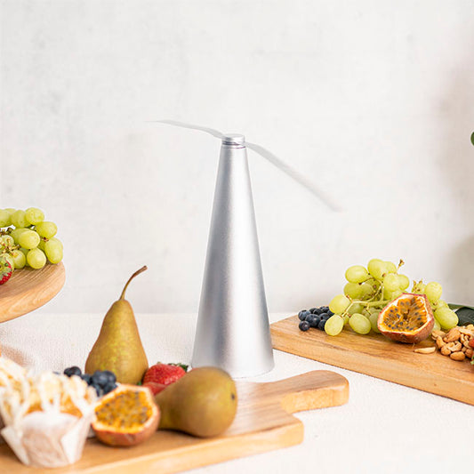 Picnic Fly Repellent Fan Silver (9.5cmDx24cmH)