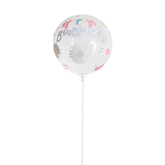 Bubble (Bobo) Balloon Cup & Stick Pack 20 Clear (70cmH)