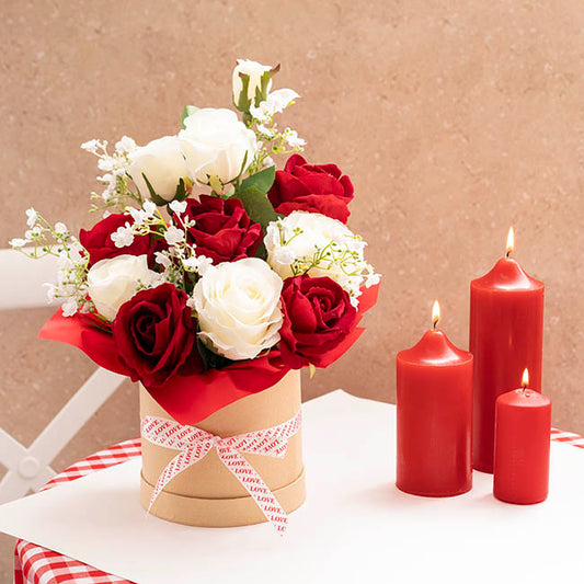 Flower Gift Hat Box Round Kraft Brown (15cmWx13.5cmH)