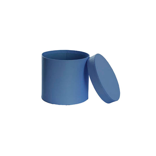 Flower Gift Hat Box Round Peacock Blue (15cmWx13.5cmH)