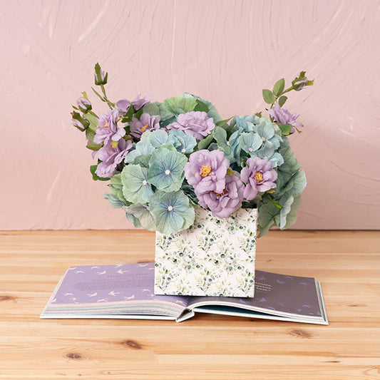 Posy Box Mini Eucalyptus Leaves White Pack 10 (13x12cmH)