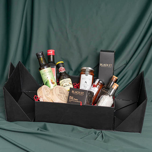 Origami Foldable Luxe Gift Hamper Box Black (30x25x10Hcm)