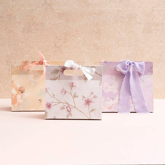 Gift Hamper Magnetic Handbag Small Florals Pink (24*11*23cm)